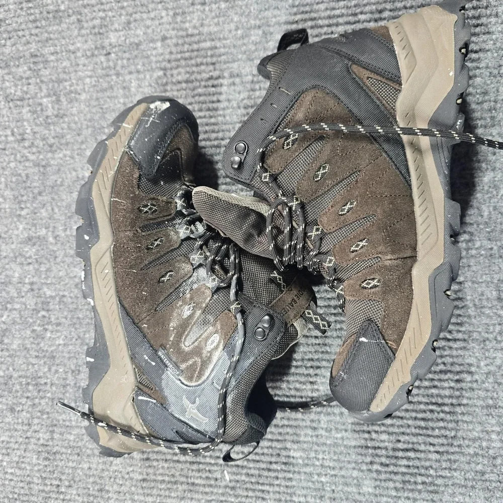 Eddie Bauer Maple Ridge Boots Mens Size 8 Brown Waterproof Hiking‎ Combat Trail